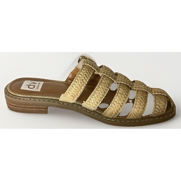 DV by Dolce Vita Fyona Fisherman Sandals Women Sz 8 Woven & Gold Buckle NWOB - Picture 7 of 12